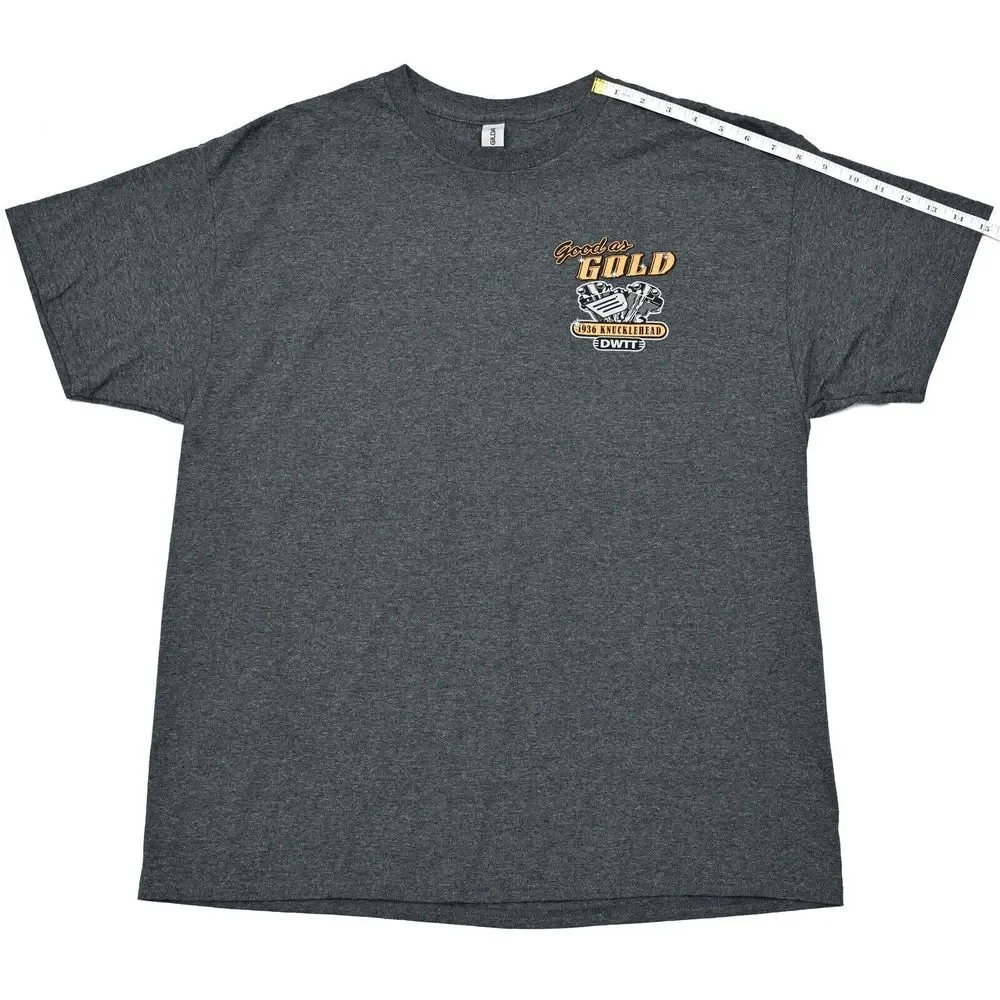 Harley Davidson 1936 Knucklehad Motorcycle‎ T Shirt Men's XL Gray Classic